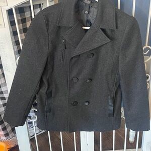 Shaun White Kids Charcoal Pea Coat Y2K preppy fall school special occasion